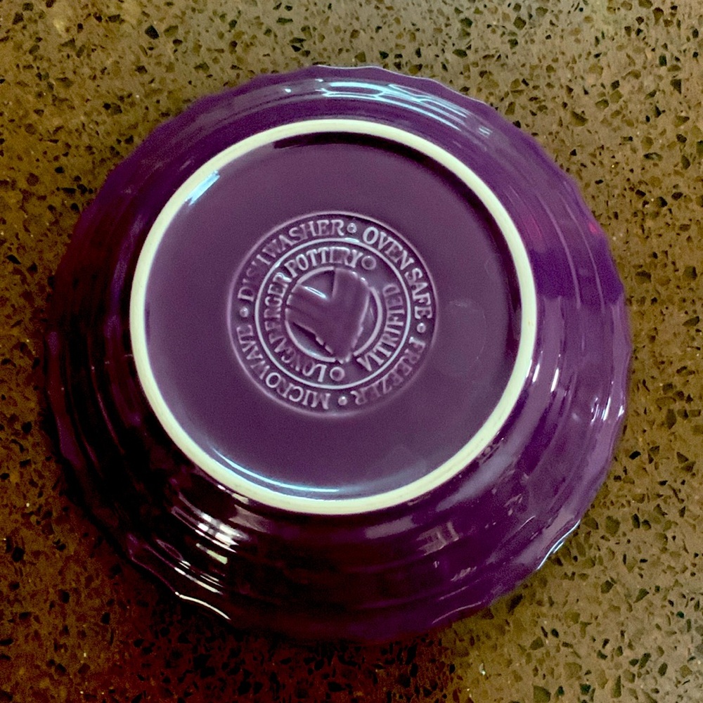 Longaberger eggplant small pie plate